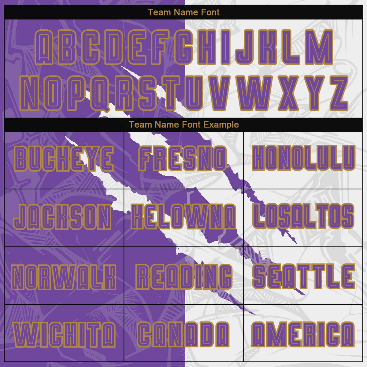 Custom Graffiti Pattern Purple White-Old Gold Scratch Sublimation Soccer Uniform Jersey