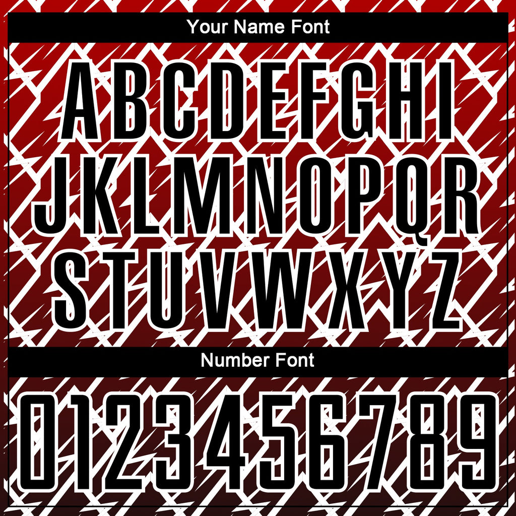 Custom Red Black-White Lightning Sublimation Soccer Uniform Jersey