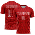 Custom Red White Sublimation Soccer Uniform Jersey