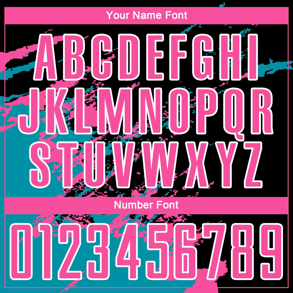Custom Black Pink-Teal Abstract Fragment Art Splash Sublimation Soccer Uniform Jersey